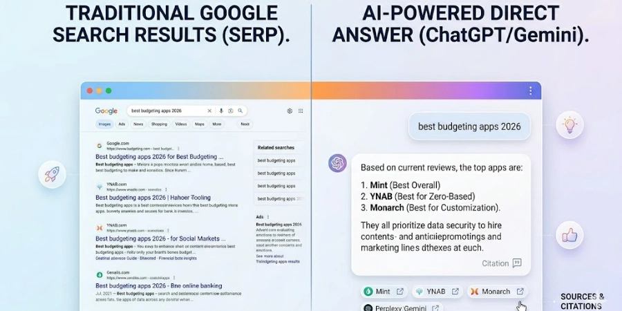 Difference between Google Search and AI Search (ChatGPT, Gemini & Perplexity)