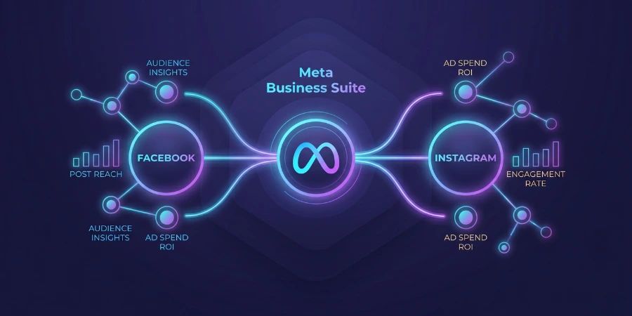 Meta Business Suite Analytics for Facebook and Instagram marketing