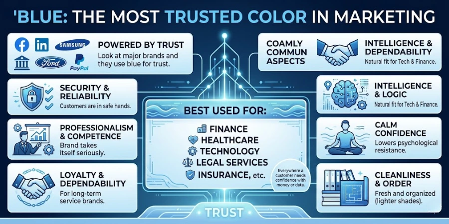 Power of Colour Blue in Marketing