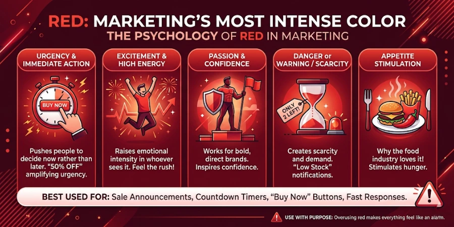 Power of Colour Red in Marketing