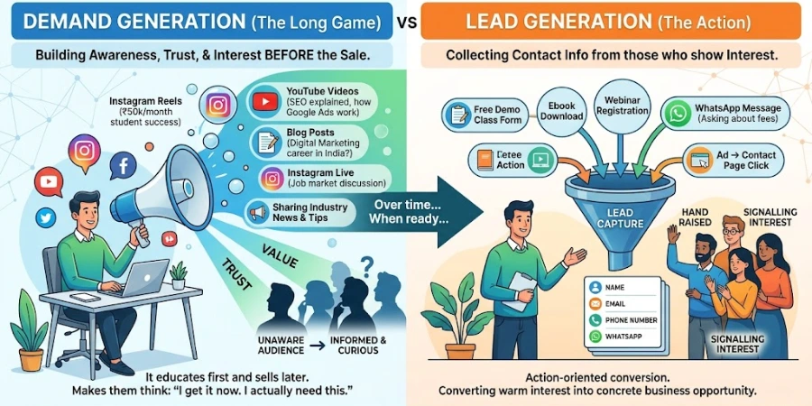 The Core Difference Demand Generation vs Lead Generation
