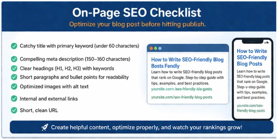 one page seo checklist